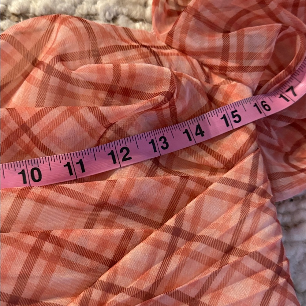 🩷NWT Acler Matisson Peach pleated dress long sleeves - Picture 6 of 9